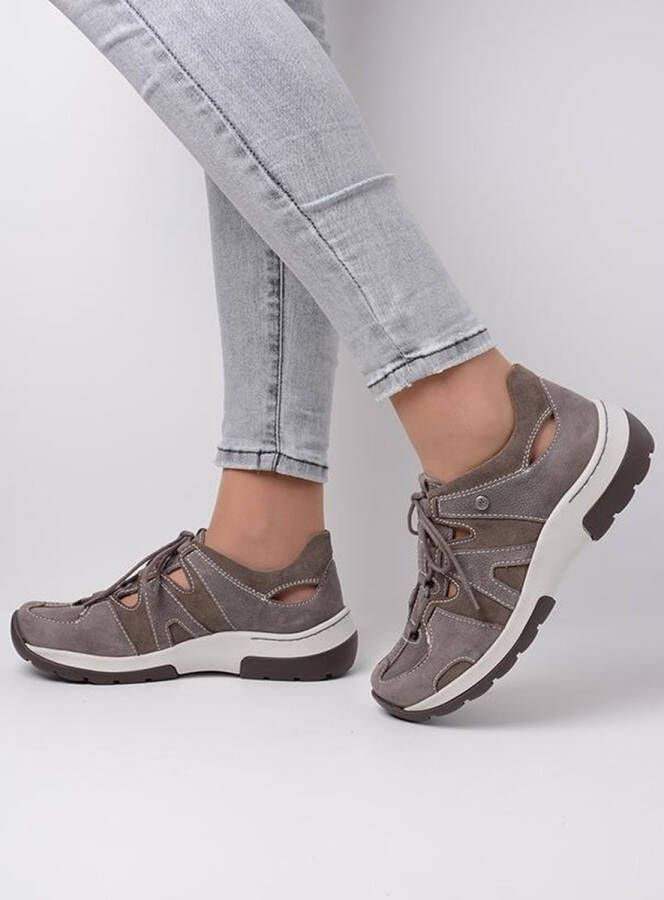Wolky Veterschoenen Nortec donkergrijs nubuck