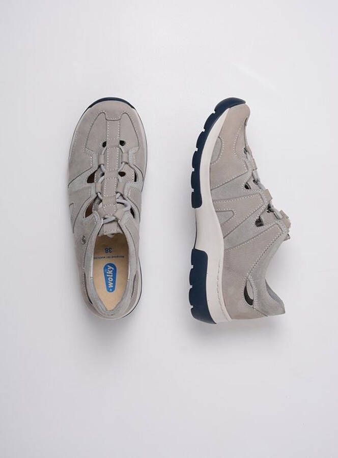 Wolky Veterschoenen Nortec lichtgrijs nubuck