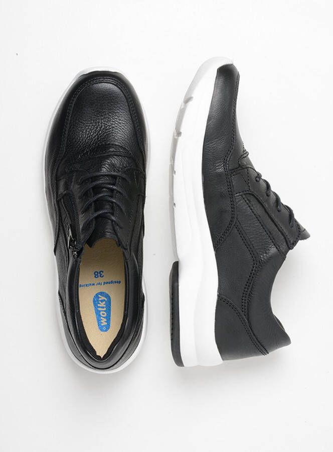 Wolky Veterschoenen Ozark zwart wit leer