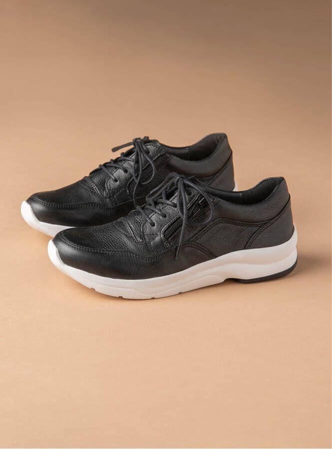Wolky Veterschoenen Ozark zwart wit leer