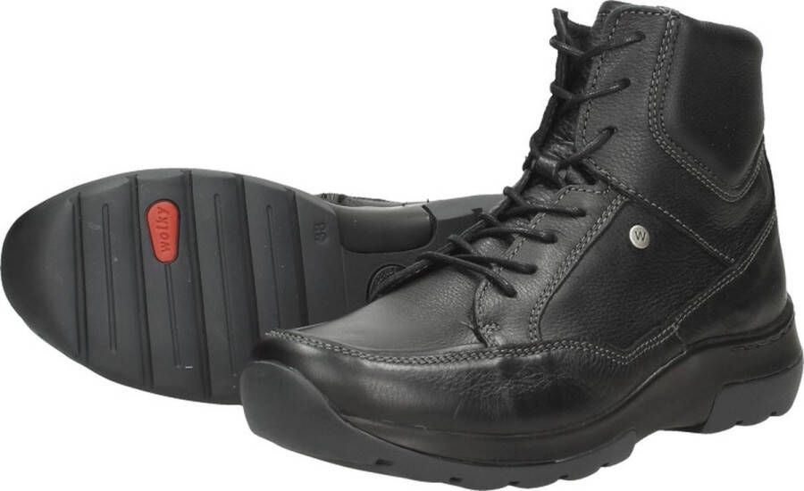 Wolky Veterschoenen Raf zwart leer