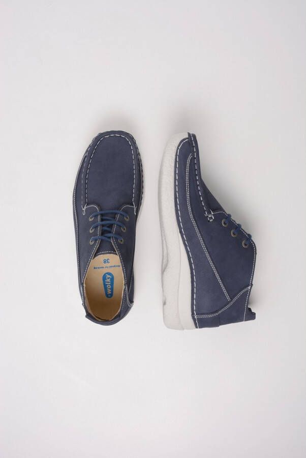 Wolky Veterschoenen Roll Moc denim nubuck