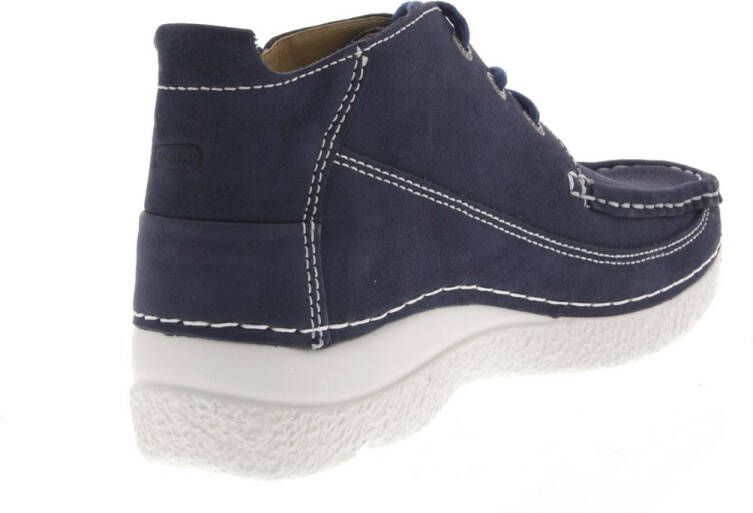 Wolky Veterschoenen Roll Moc denim nubuck