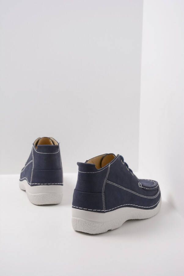 Wolky Veterschoenen Roll Moc denim nubuck