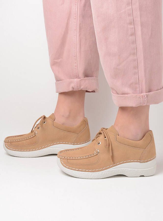 Wolky Veterschoenen Roll Shoe beige nubuck - Foto 2