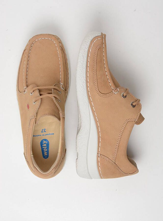 Wolky Veterschoenen Roll Shoe beige nubuck - Foto 3