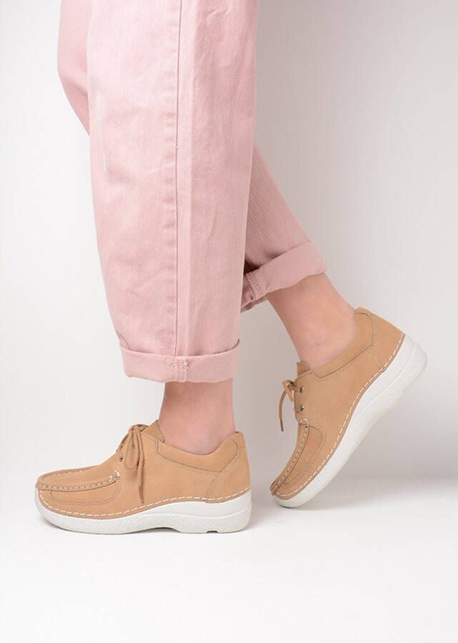 Wolky Veterschoenen Roll Shoe beige nubuck - Foto 5