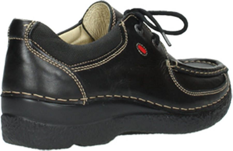 Wolky Veterschoenen Roll Shoe zwart leer