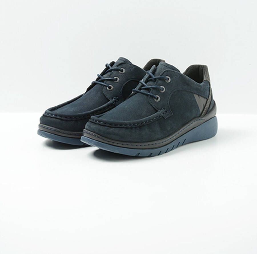 Wolky Veterschoenen Time blauw nubuck - Foto 2