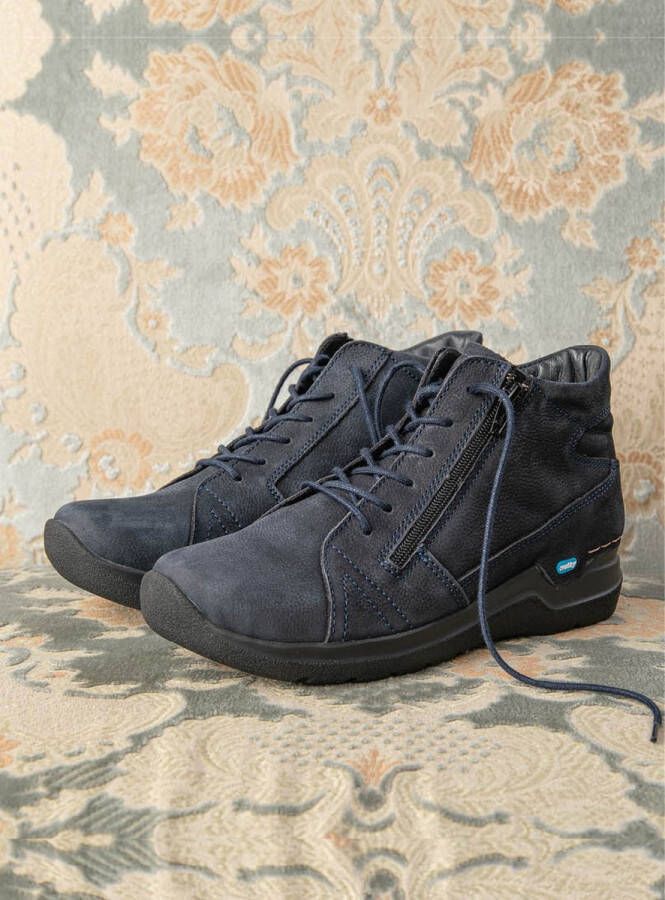 Wolky Veterschoenen Why blauw nubuck