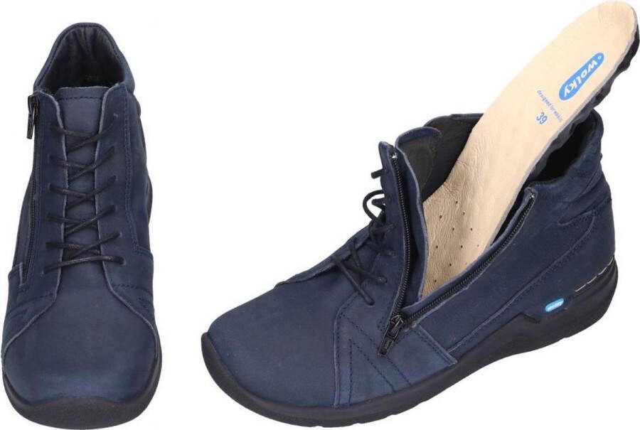 Wolky Veterschoenen Why blauw nubuck