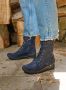 Wolky Hoge veterschoenen Zigzag blauw suede - Thumbnail 3