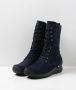 Wolky Hoge veterschoenen Zigzag blauw suede - Thumbnail 4