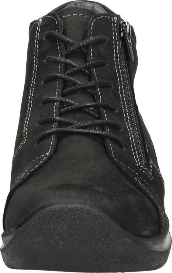Wolky Why Veterschoenen Hoog zwart