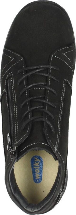 Wolky Why Veterschoenen Hoog zwart