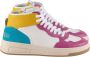 Womsh Super Hoge sneakers Leren Sneaker Dames Multi - Thumbnail 6