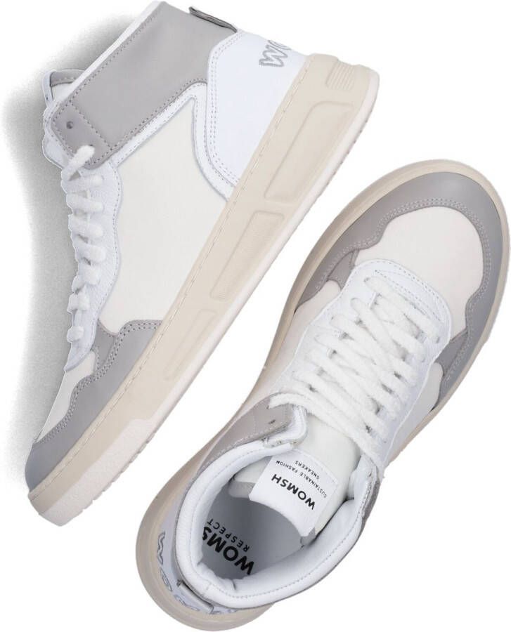 Womsh Super Hoge sneakers Leren Sneaker Dames Wit