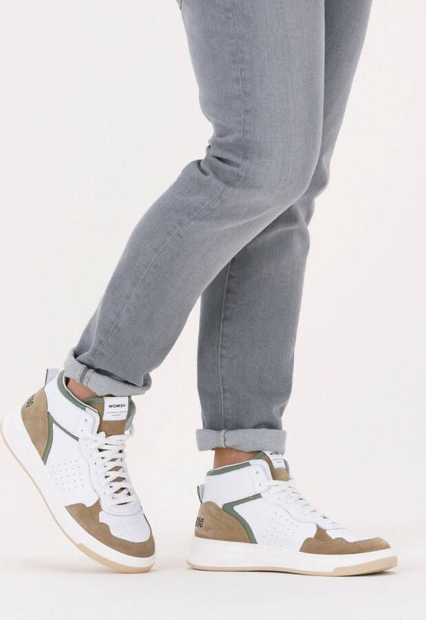 Womsh Witte Hoge Sneaker met Unieke Details White Heren - Foto 8