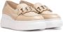 Wonders Tweekleurige leren sleehak moccasin Beige Dames - Thumbnail 2