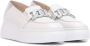 Wonders Tweekleurige leren sleehak moccasin White Dames - Thumbnail 2