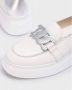 Wonders Tweekleurige leren sleehak moccasin White Dames - Thumbnail 4