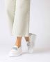 Wonders Tweekleurige leren sleehak moccasin White Dames - Thumbnail 5