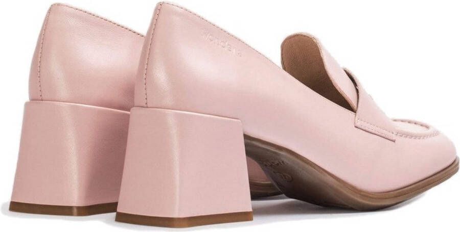 Wonders Klassieke leren pump met vierkante blokhak Pink Dames - Foto 3