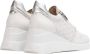 Wonders Florale Openwork Sneaker met Rits en Vetersluiting White Dames - Thumbnail 4