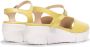 Wonders Leren sleehak sandaal met verstelbare gespsluiting Yellow Dames - Thumbnail 3