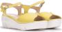 Wonders Leren sleehak sandaal met verstelbare gespsluiting Yellow Dames - Thumbnail 4