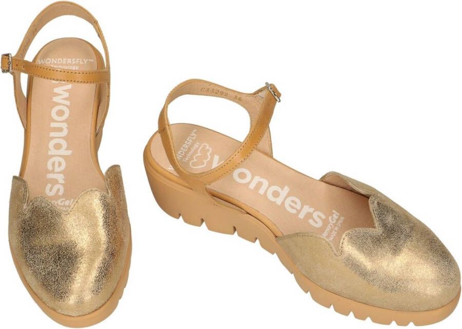 Wonders -Dames goud sandalen