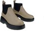 Wonders Zwarte en beige enkellaars met elastische sluiting Beige Dames - Thumbnail 20