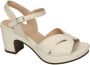 Wonders -Dames off-white ecru parel sandalen - Thumbnail 3