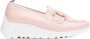 Wonders Gestructureerde leren mocassin met linkversiering Pink Dames - Thumbnail 6