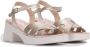 Wonders Premium Leren Hoge Hak Sandalen Beige Dames - Thumbnail 4