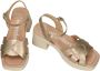 Wonders Premium Leren Hoge Hak Sandalen Beige Dames - Thumbnail 7