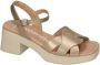 Wonders Premium Leren Hoge Hak Sandalen Beige Dames - Thumbnail 8