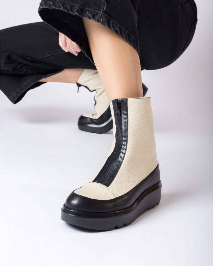 Wonders Botín Livia crema Color: Negro Beige Dames - Foto 2