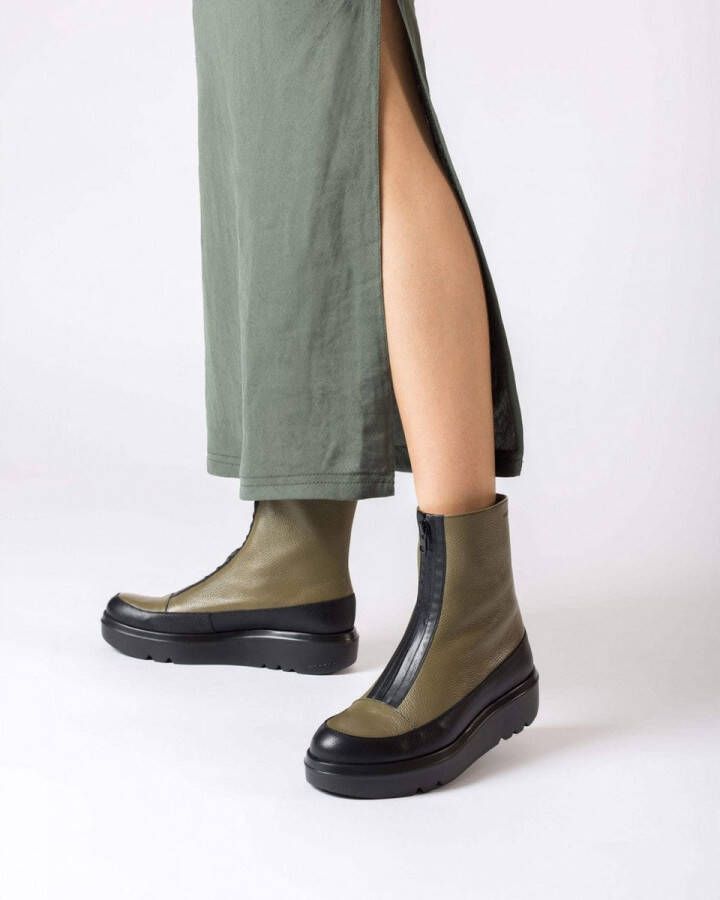 Wonders Botín Livia oliva Color: Negro Green Dames - Foto 2