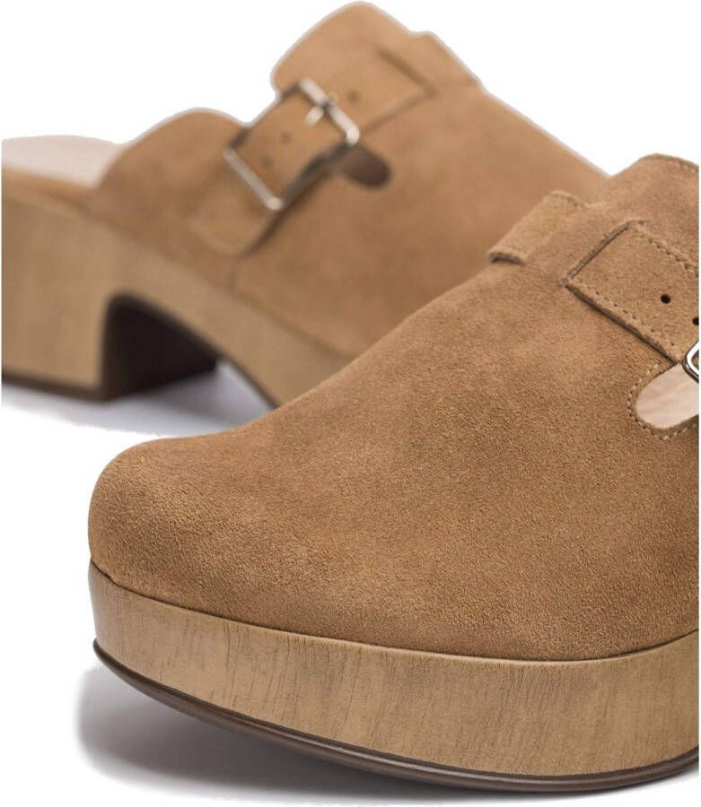Wonders Mara dames slof bruin