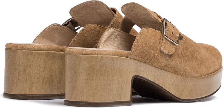 Wonders Mara dames slof bruin