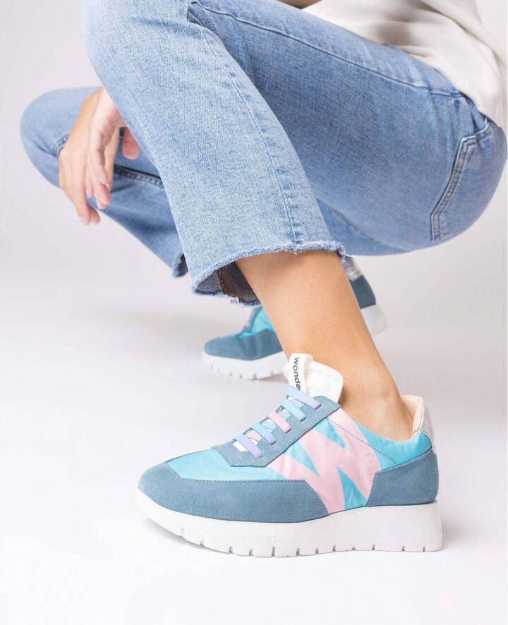 Wonders Odisei Dames Sneaker met MemoryGel Binnenzool Blauw Dames - Foto 8