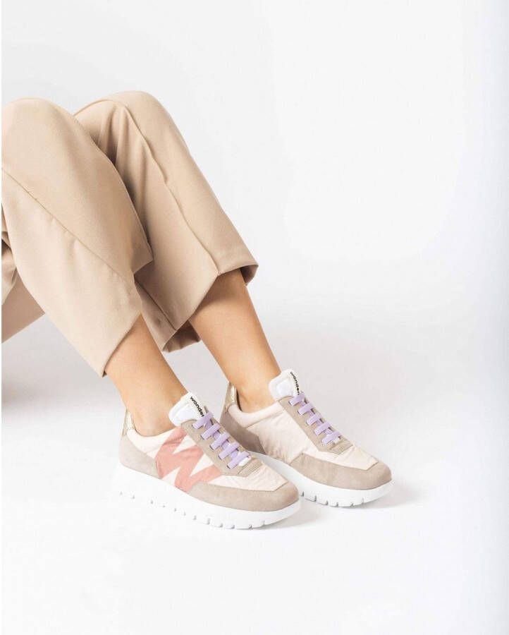 Wonders Odisei Dames Sneaker met MemoryGel Binnenzool Beige Dames - Foto 7