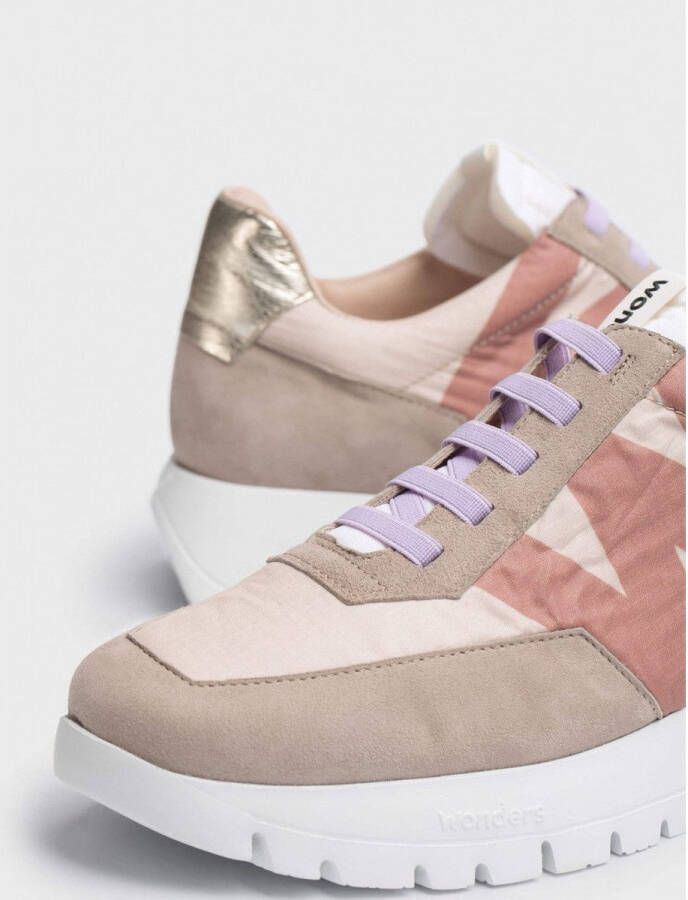 Wonders Odisei Dames Sneaker met MemoryGel Binnenzool Beige Dames - Foto 8