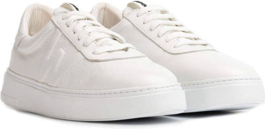 Wonders Oliver Herensneaker Wit Leer Ingedrukt Logo Maxi Zool White Heren - Foto 2