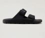 Woolrich Zwarte Gesp Leren Sandalen Black Dames - Thumbnail 10