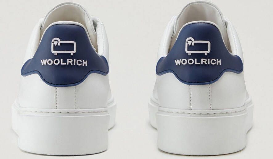 Woolrich Classic Court Heren Lage sneakers Leren Sneaker Heren Wit + - Foto 6