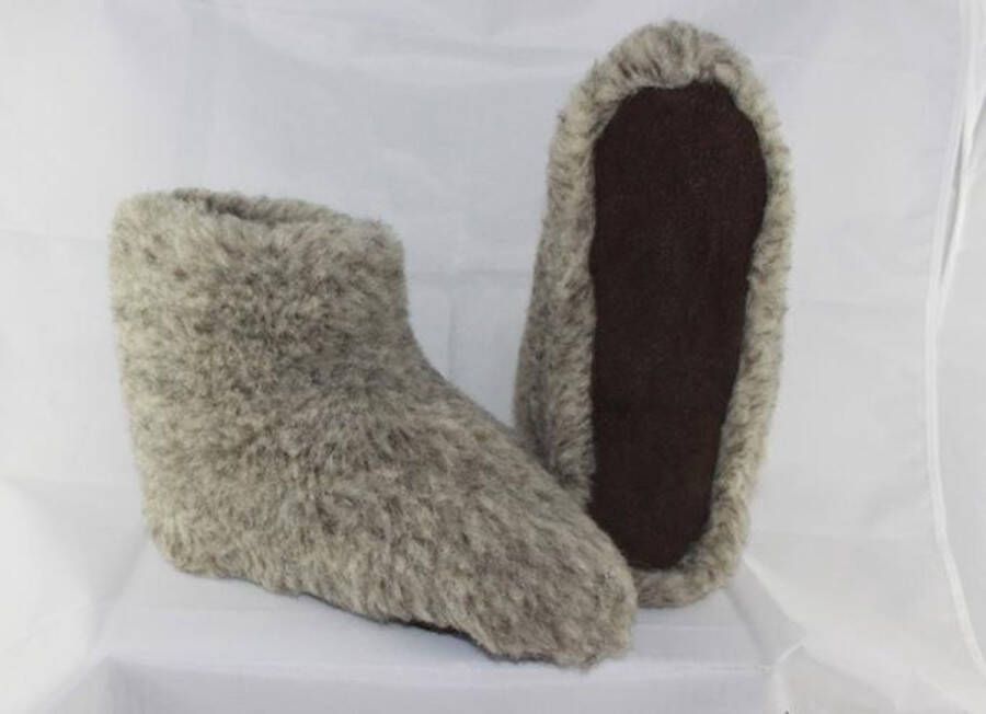 Woolwarmers Dolly Unisex Wollen Sloffen Grijs - Foto 4
