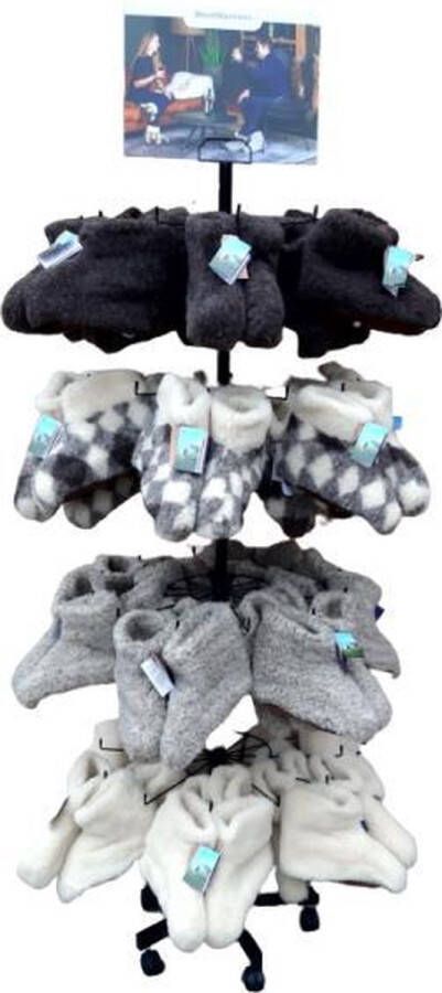 woolwarmers Dolly Unisex Wollen Sloffen Grijs