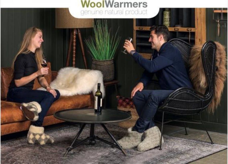 woolwarmers Dolly Wollen Sloffen cremé wit Unisex